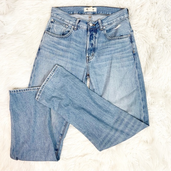 MADEWELL DEAN EASY STRAIGHT JEAN BUTTON FLY MID RISE WOMENS SZ 24 NEW - Picture 6 of 6